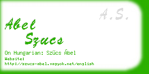 abel szucs business card