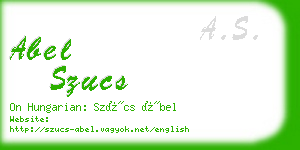 abel szucs business card